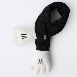 Zara Mickey Black and White Kids Fleece Scarf